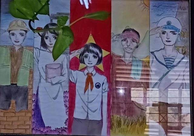 Mẫu tranh vẽ Hà Nội trong em mới nhất
