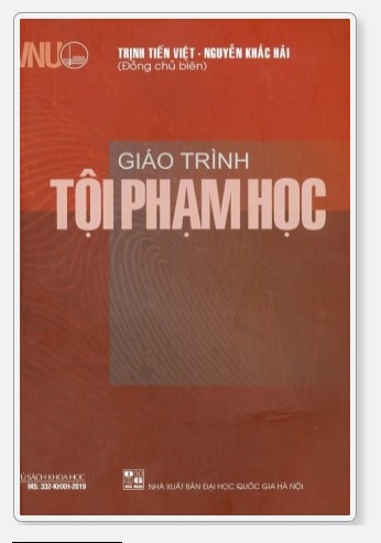 Giáo trình Tội phạm học - Khoa Luật - Trường Đại học quốc gia Hà Nội