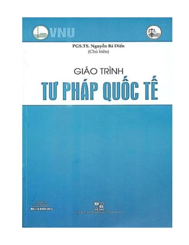 Giáo trình Tư pháp quốc tế - Khoa Luật - Đại học quốc gia Hà Nội