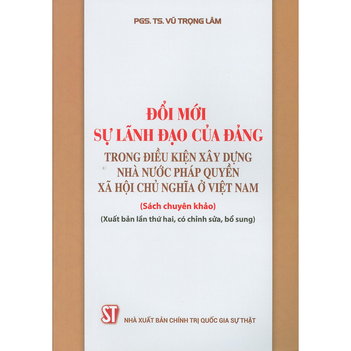 Sách Đổi mới sự lãnh đạo của Đảng trong điều kiện xây dựng Nhà nước pháp quyền xã hội chủ nghĩa ở Việt Nam