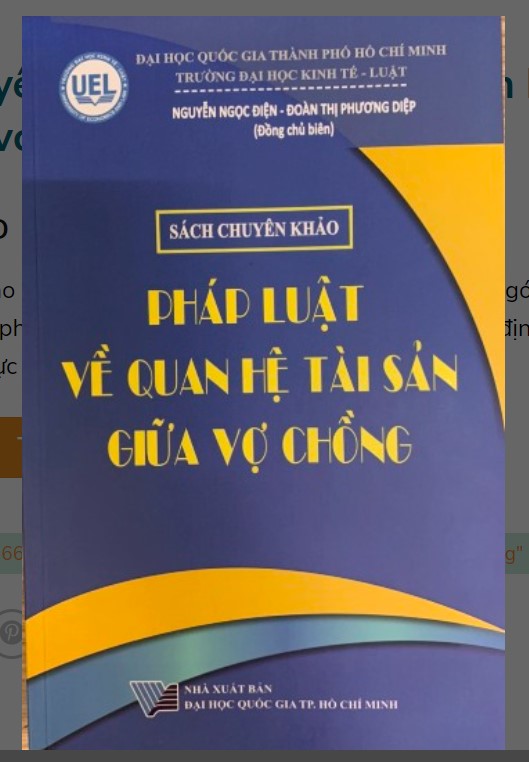 Sách Pháp luật về quan hệ tài sản giữa vợ chồng