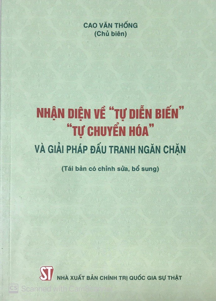 Sách Nhận diện về "tự diễn biến", "tự chuyển hóa" và giải pháp đấu tranh ngăn chặn 