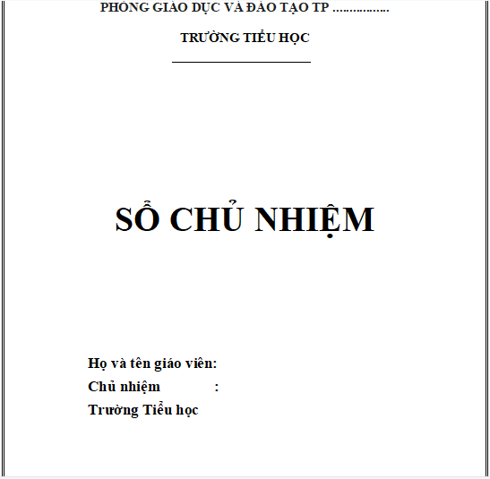 Mẫu sổ chủ nhiệm tiểu học mới nhất 2023 và cách ghi chi tiết