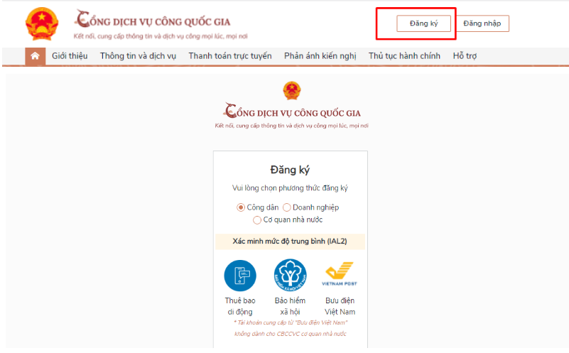 Cách đăng ký tài khoản trên Cổng dịch vụ công quốc gia nhanh nhất?