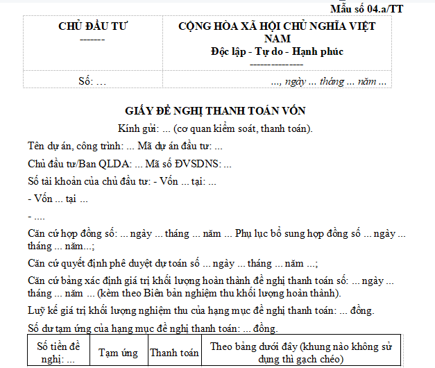 Mẫu C3-02/NS còn hiệu lực không? Mẫu giấy đề nghị thanh toán tạm ứng, ứng trước vốn đầu tư mới nhất là gì?