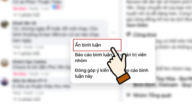 Cách ẩn bình luận trên Facebook không cho người khác xem