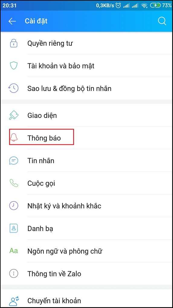 Cách tắt thông báo sinh nhật của mình, của bạn bè trên Zalo đơn giản