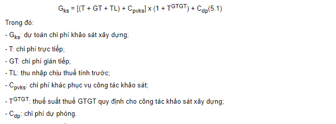 Phương pháp xác định dự toán chi phí khảo sát xây dựng?
