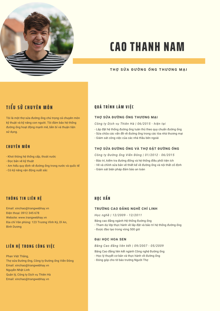Mẫu CV xin việc đơn giản, chuyên nghiệp mới nhất năm 2022
