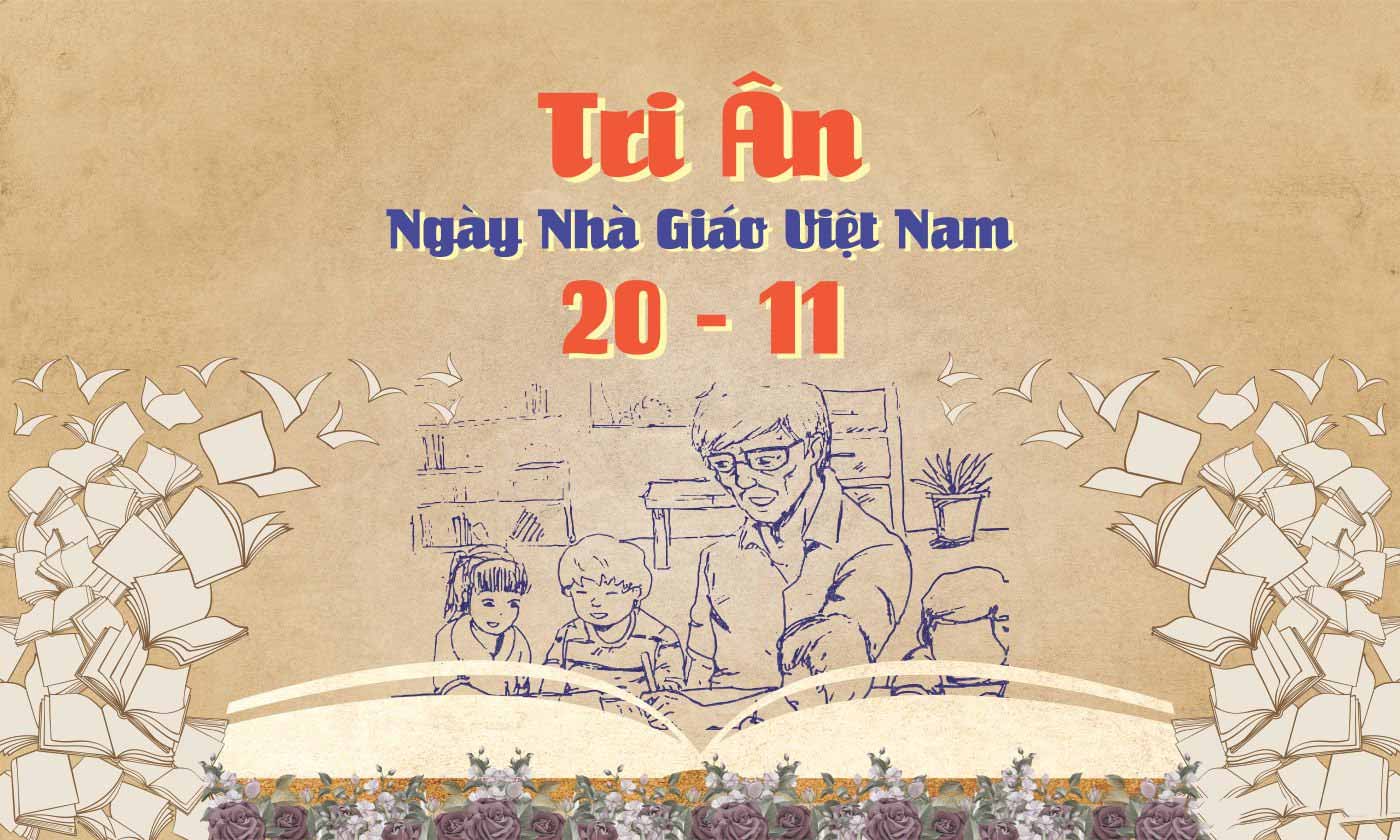 Mẫu phông nền, background mừng ngày Nhà giáo Việt Nam 20/11 đẹp nhất