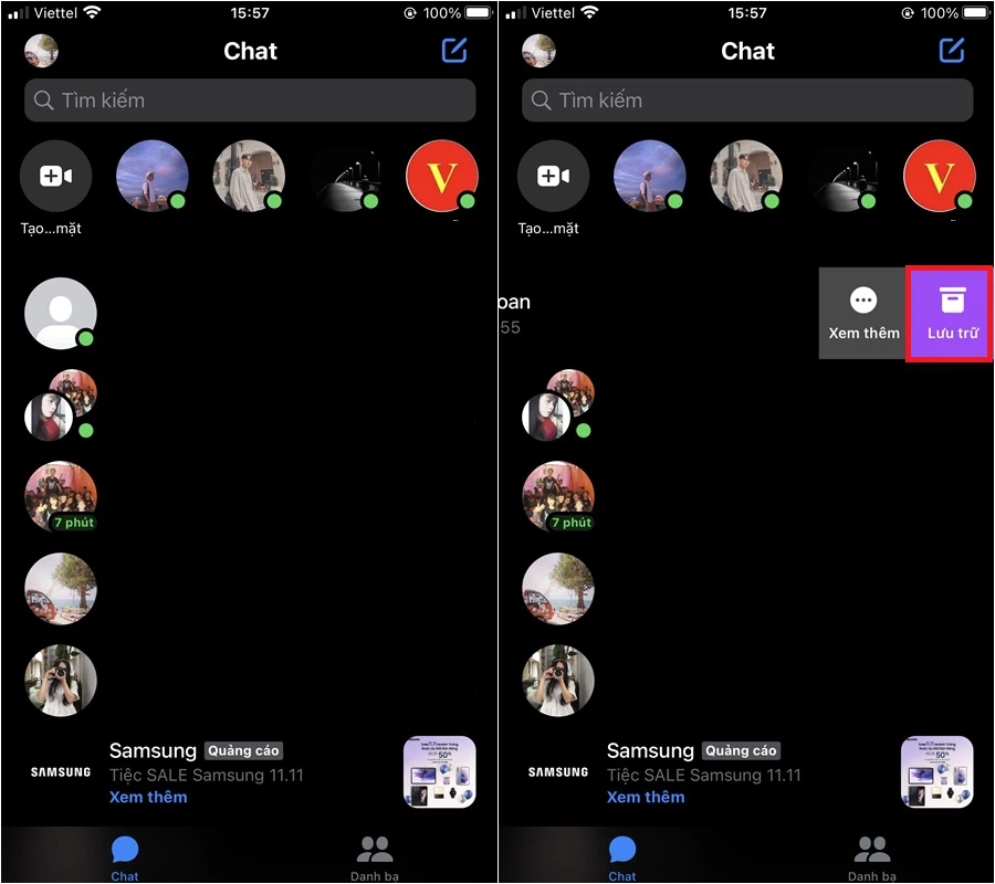 Cách bỏ lưu trữ tin nhắn Facebook Messenger trên điện thoại và máy tính
