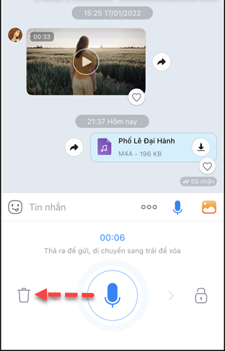 Hướng dẫn cách gửi file ghi âm qua Zalo trên iPhone, điện thoại Android