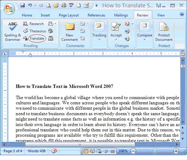 Cách dịch văn bản trực tiếp trong Word nhanh chóng