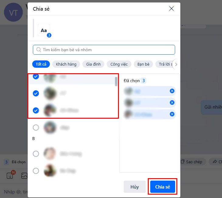 Cách gửi tin nhắn, lời chúc hàng loạt trên zalo, facebook?