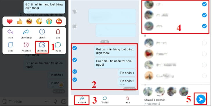 Cách gửi tin nhắn, lời chúc hàng loạt trên zalo, facebook?