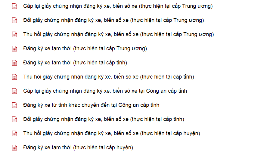 Làm lại giấy đăng ký xe (cà vẹt xe) online như thế nào?