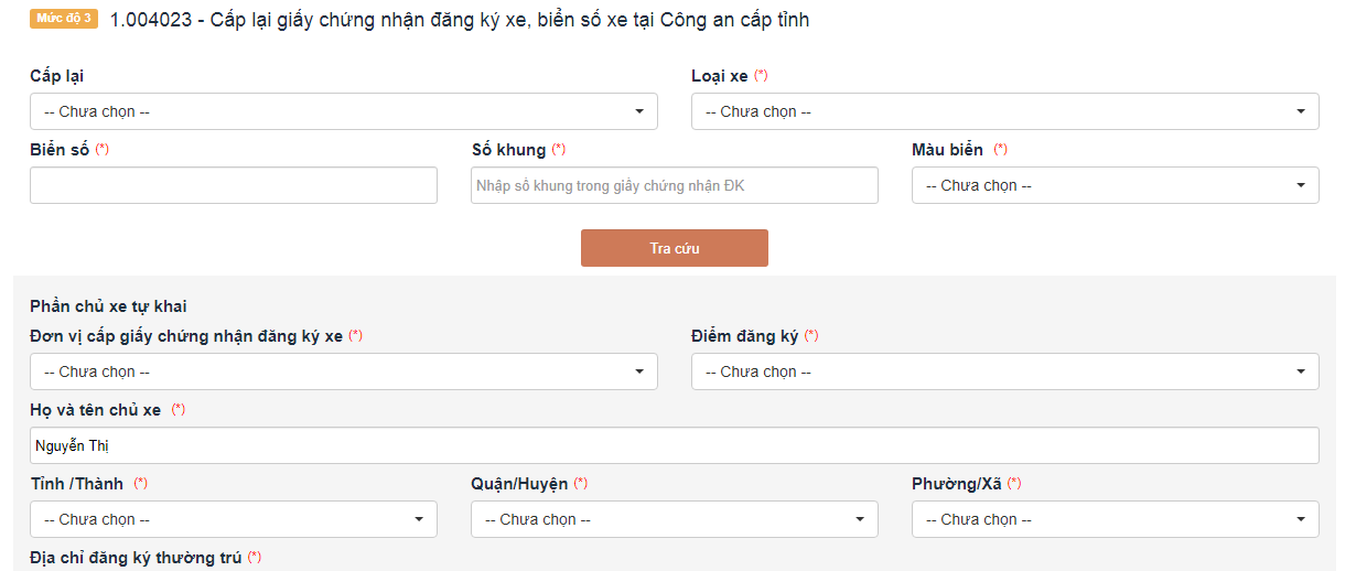 Làm lại giấy đăng ký xe (cà vẹt xe) online như thế nào?