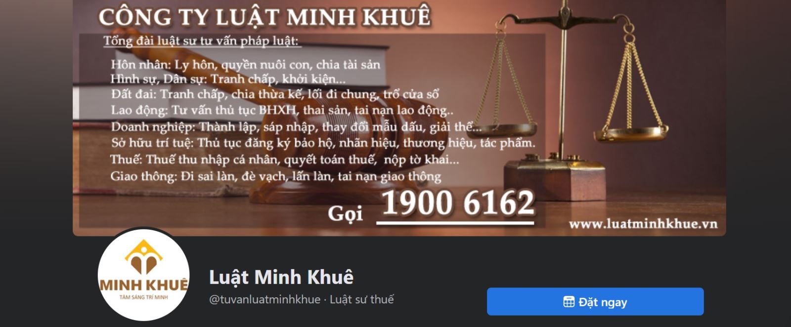 Trang tư vấn pháp luật miễn phí qua Facebook của Luật Minh Khuê
