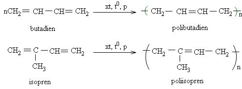 Cân bằng phản ứng sau: CH2=CH-CH=CH2 → (-CH2-CH=CH-CH2-)n