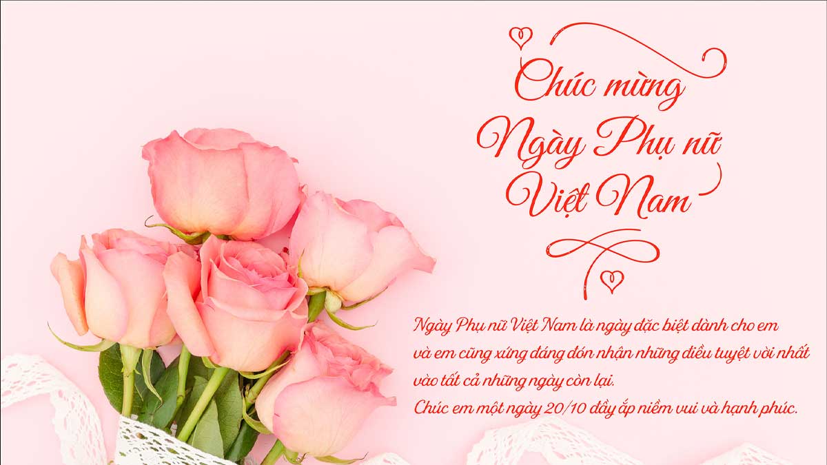 Mẫu ảnh chúc mừng 20/10 đẹp nhất