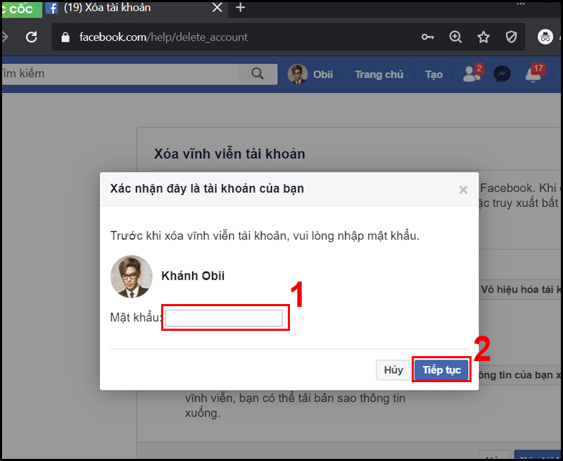 Cách xóa tài khoản Facebook vĩnh viễn trên điện thoại, máy tính