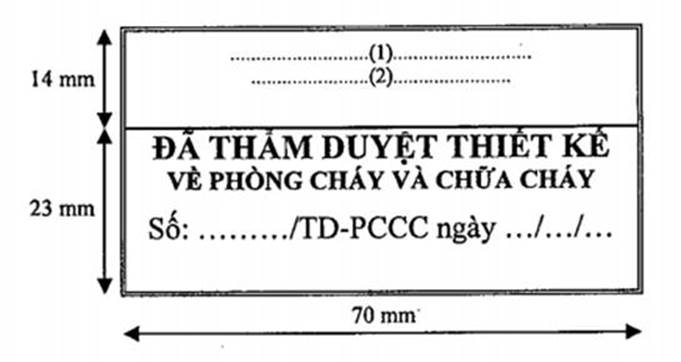 Mẫu số PC08 Mẫu dấu thẩm duyệt thiết kế về phòng cháy và chữa cháy mới nhất