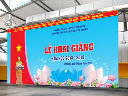 Mẫu trang trí bảng khai giảng năm học mới 2022-2023