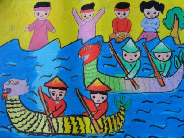 Tổng hợp tranh vẽ đề tài lễ hội đẹp, dễ vẽ nhất cho học sinh