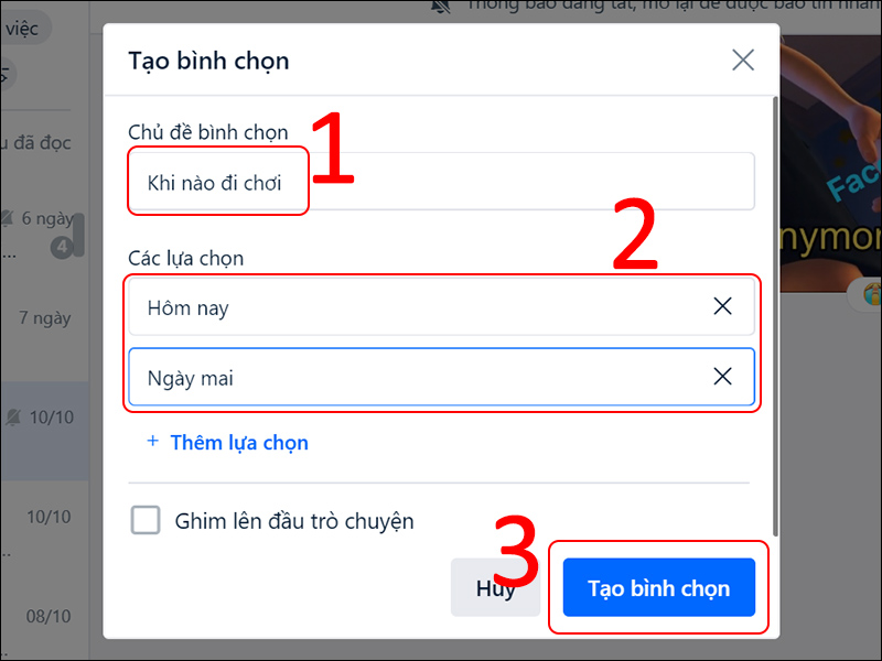 Cách xóa bình chọn trên Zalo qua điện thoại, máy tính?