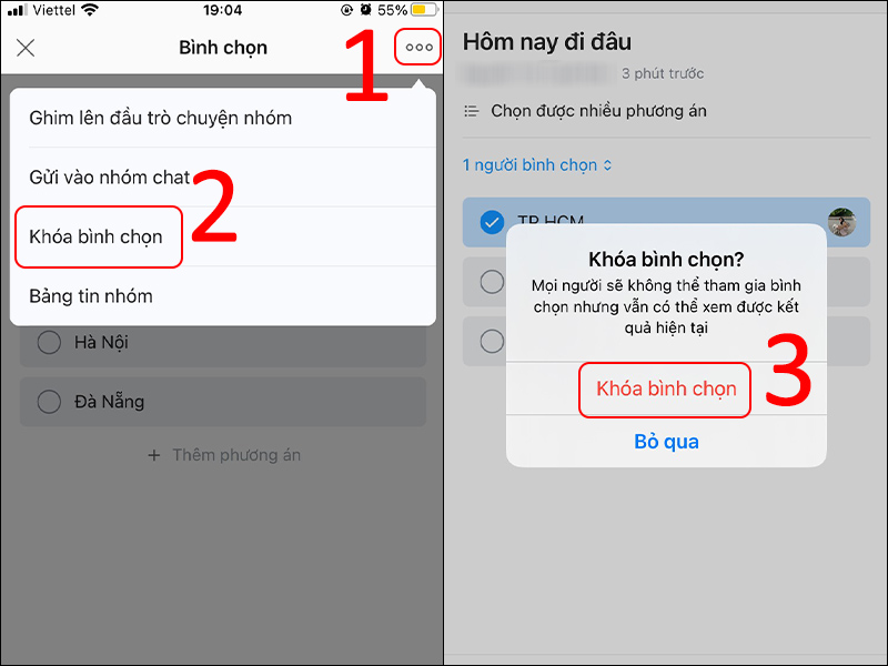 Cách xóa bình chọn trên Zalo qua điện thoại, máy tính?