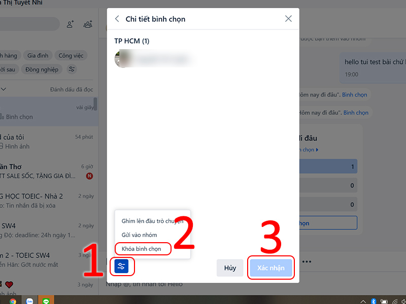 Cách xóa bình chọn trên Zalo qua điện thoại, máy tính?