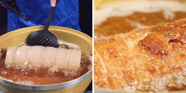 Cách rán thịt lợn giòn bì ngon tại nhà
