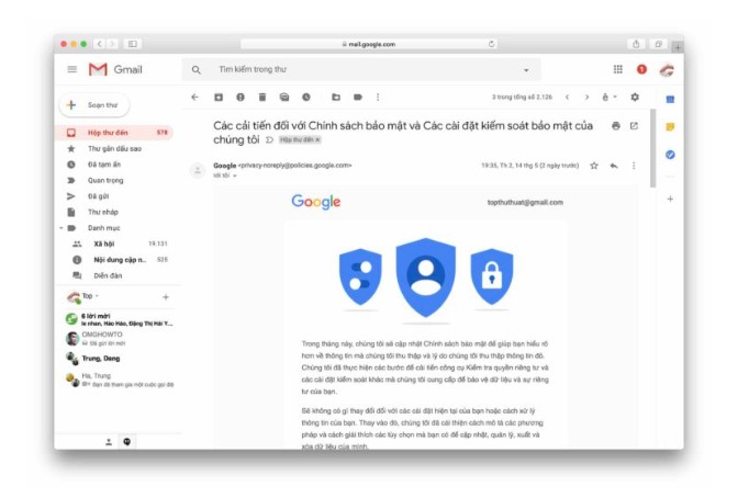 Hướng dẫn cập nhật giao diện mới cho gmail