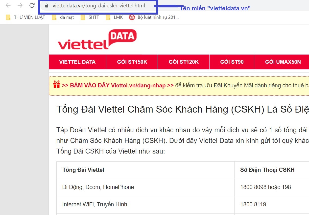website chính thống của Viettel