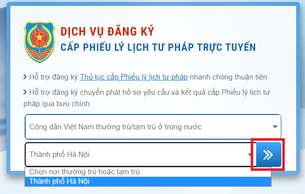 Hướng dẫn thủ tục xin phiếu lý lịch tư pháp số 2 online