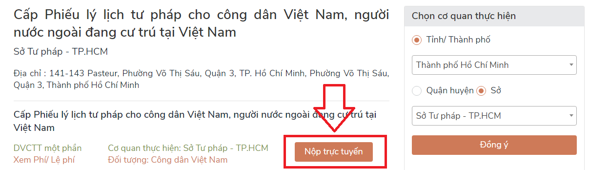 Hướng dẫn thủ tục xin phiếu lý lịch tư pháp số 2 online