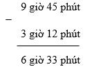 Giải Vở bài tập Toán lớp 5 bài 124 Trừ số đo thời gian chi tiết nhất
