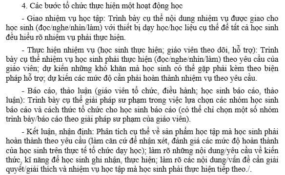 Quy trình xây dựng kế hoạch giáo dục của giáo viên trong năm học