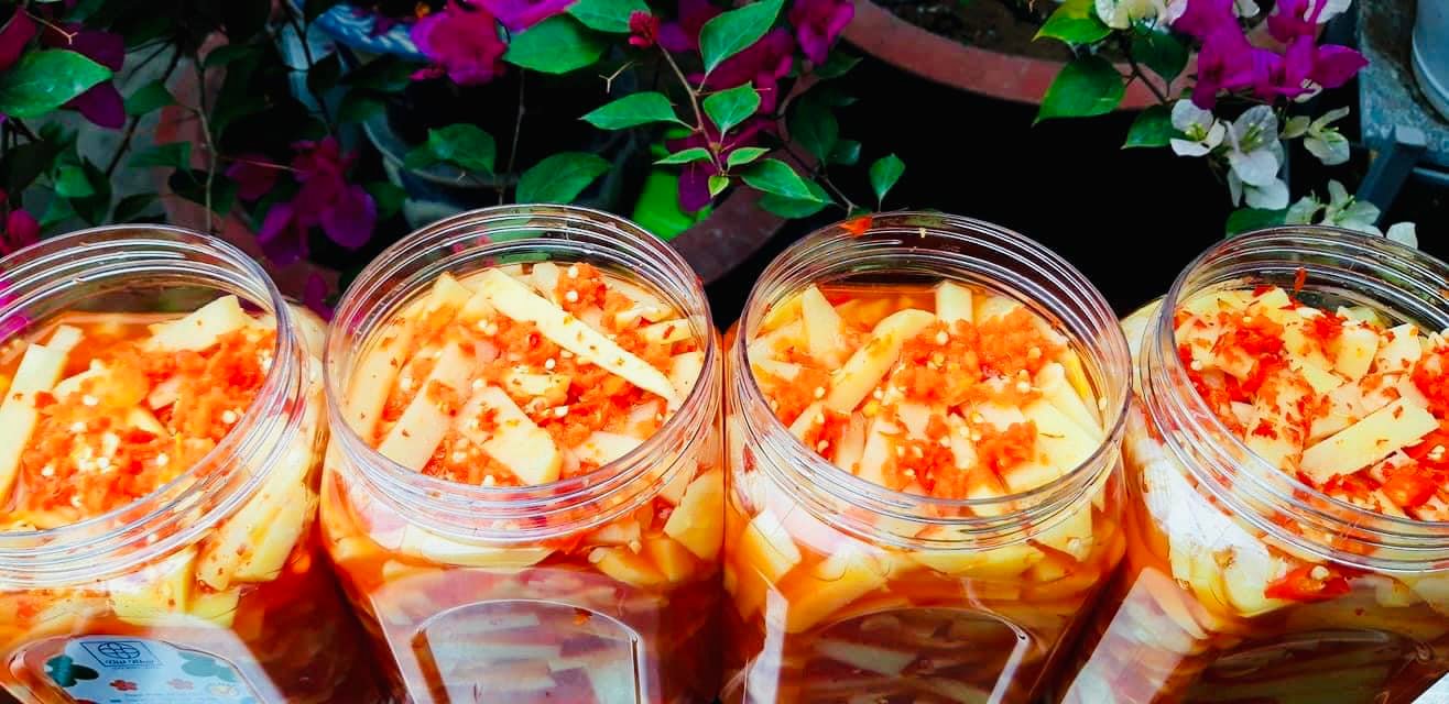 Cách làm món măng chua tỏi ớt ngon giòn, để được lâu đơn giản