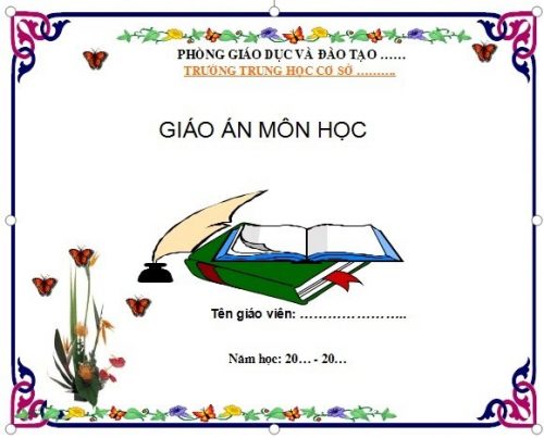Mẫu giáo án đẹp cho năm học mới