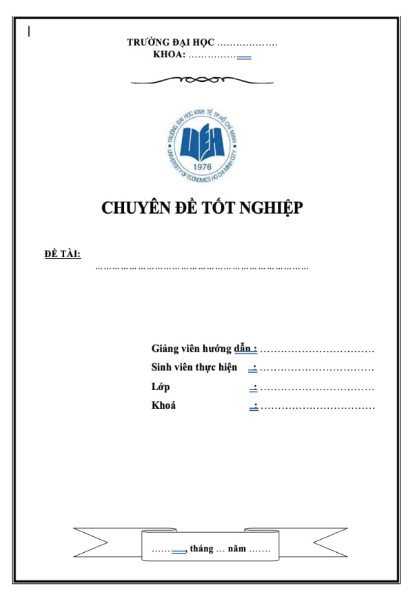 Mẫu Bìa Luận Văn Tải File Word Miễn Phí, Đẹp Nhất Năm 2023