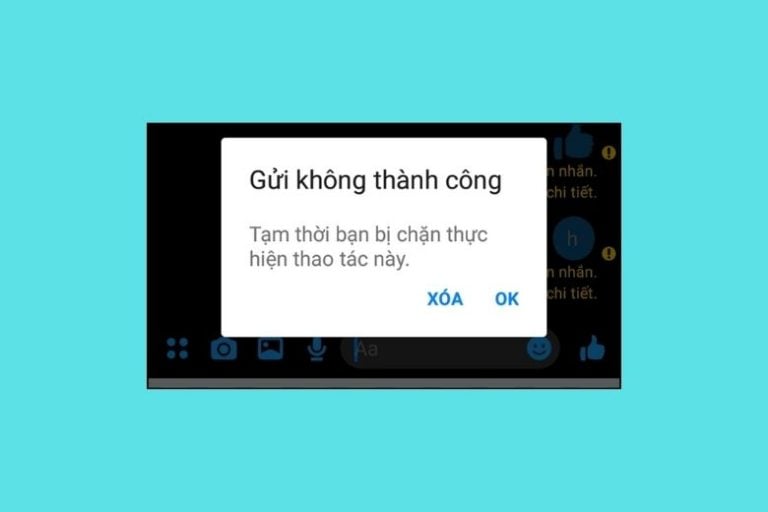 Cách khắc phục messenger không gửi được tin nhắn có dấu chấm than đỏ