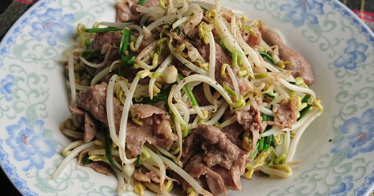 Giá xào thịt bò