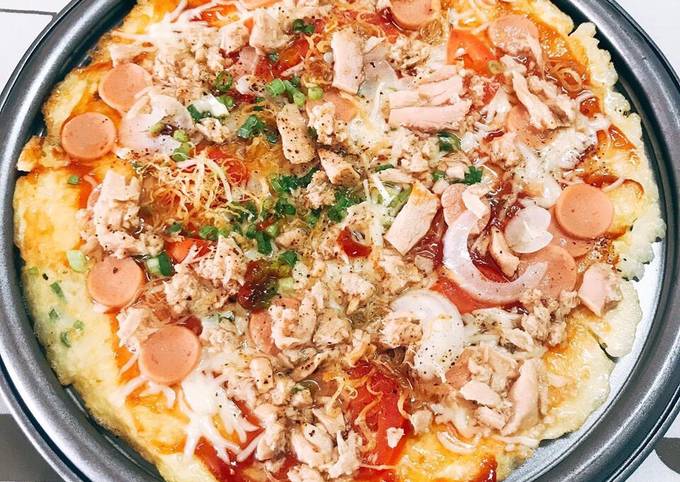 Cách làm pizza cơm nguội