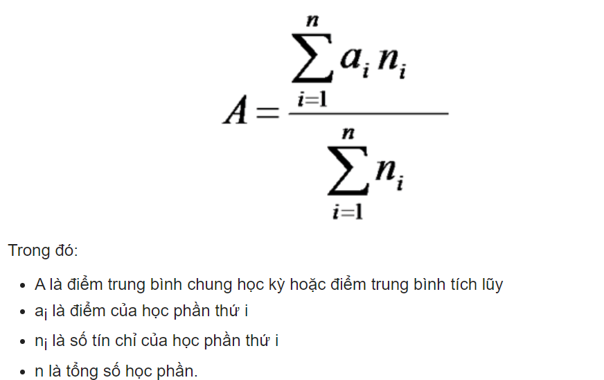 Cách tính điểm trung bình môn THCS, THPT, Đại học chuẩn nhất năm 2022