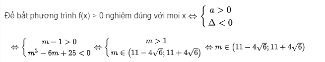 Tìm m để bất phương trình nghiệm đúng với mọi x kèm ví dụ
