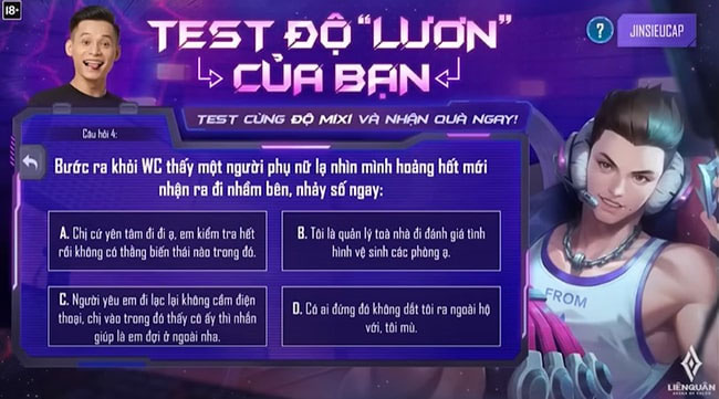Đáp án test độ lươn của bạn Liên quân chính xác nhất 2023