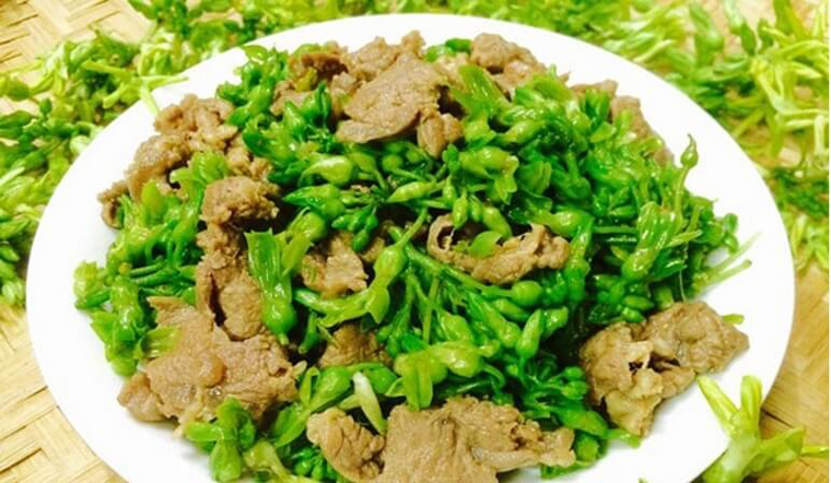 Hoa thiên lý xào thịt bò