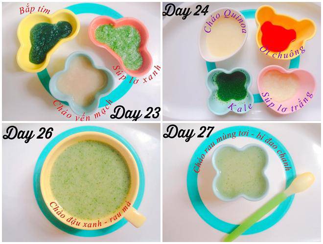 Số bữa ăn dặm trong ngày của trẻ 6 tháng - 24 tháng