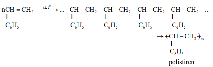 Cân bằng phương trình: C6H5−CH=CH2 + KMnO4 → C6H5COOK + K2CO3 + MnO2 + KOH + H2O